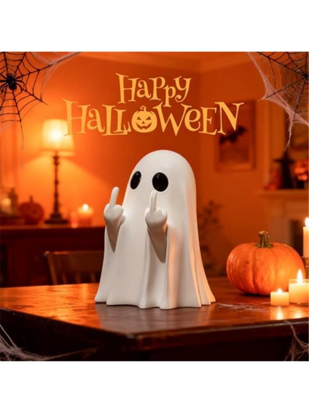 Halloween Ghost Figurine White Decorative Cute Finger Ghost Ornaments - Picture 5 of 6